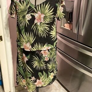 L womens Allyson Whitmore floral lined 2 piece plus size skirt suit size 16W